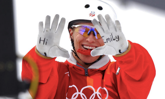 Relighting the fire within, Day 8: Jeret 'Speedy' Peterson sports 'Hi, Emily' gloves for the injured Emily Cook