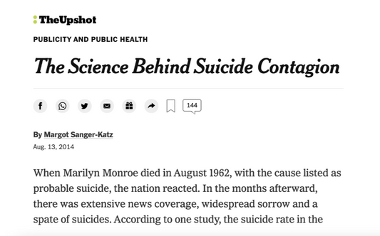 The Science Behind Suicide Contagion
