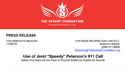 Press Release: Use of Jeret “Speedy” Peterson’s 911 Call