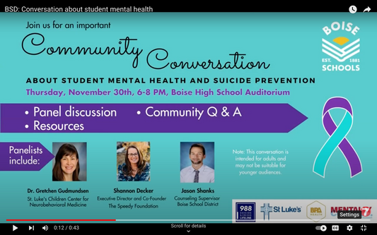 Boise School District hosting community conversation on mental health