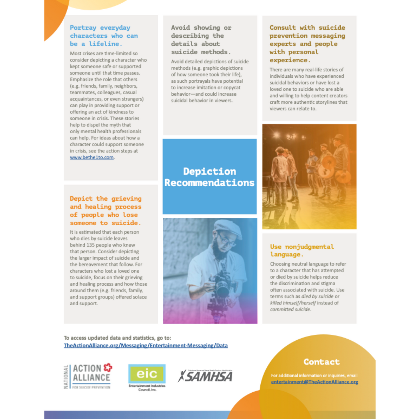 National Recommendations for Depicting Suicide