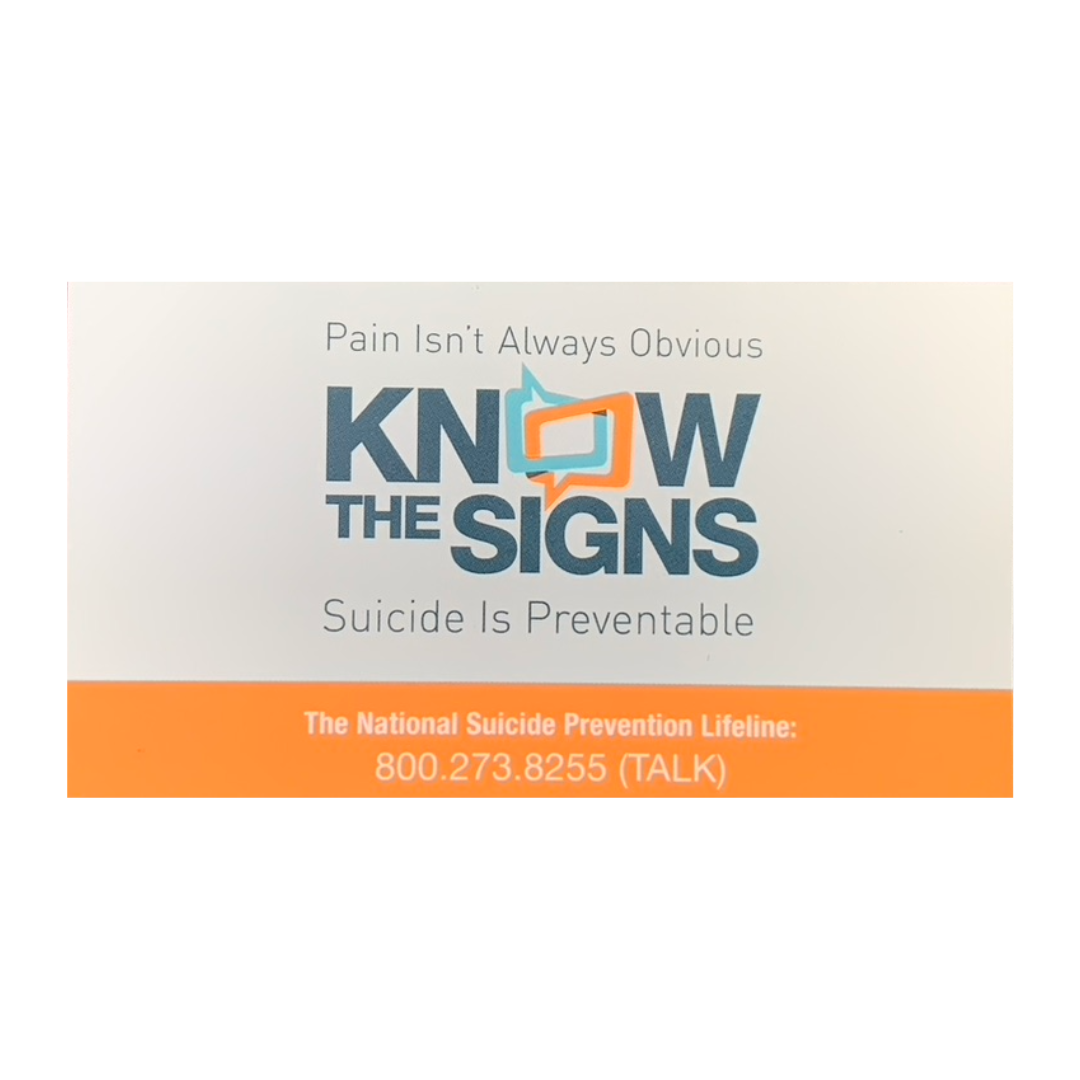 Know the Signs - Each Mind Matters Wallet Card